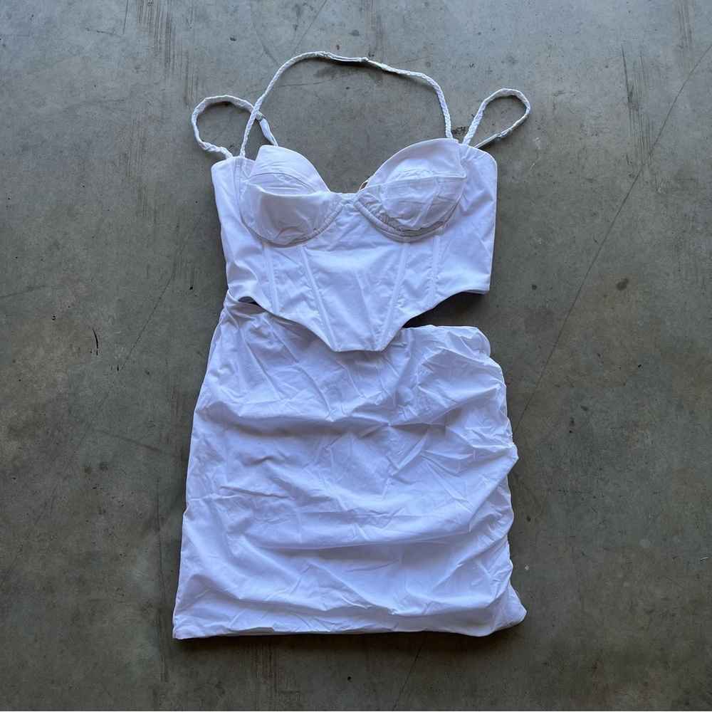 Oh Polly white cut out dress